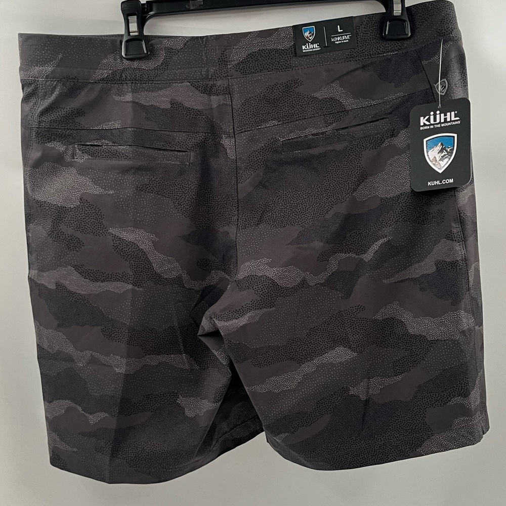 BRAND NEW Kuhl Women's L Freeflex‎ Gray Camo Polyester Shorts - Picture 4 of 4